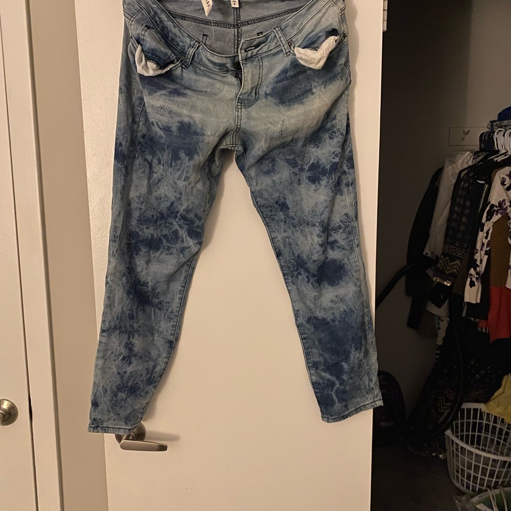 Blue Tie-Dye Women Jeans